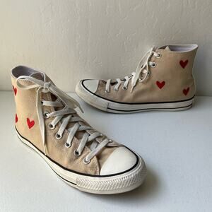 Converse Custom Chuck Taylor All Star Hearts Embroidery By You Sneakers Size 10
